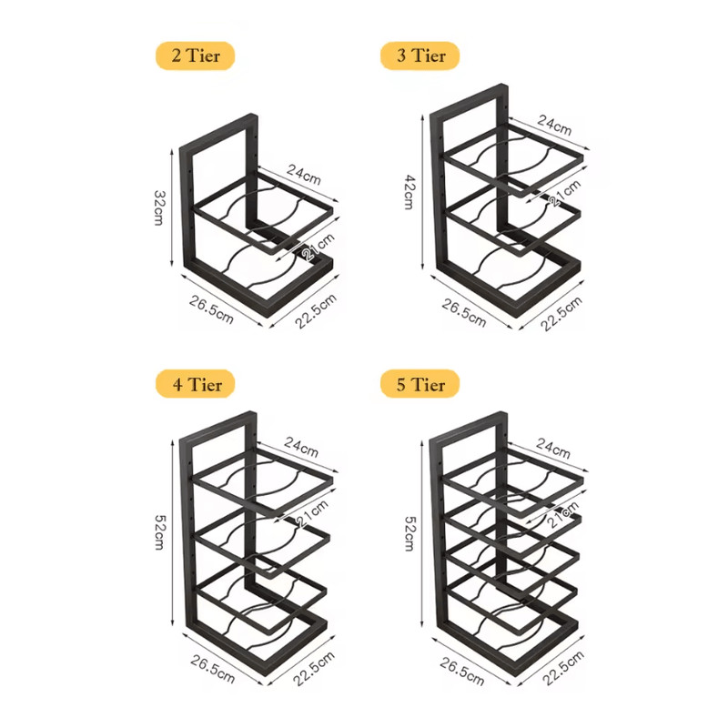 Adjustarack Multi Layer Adjustable Pot Rack Organizer Stainless Steel Kitchen Pot Storage Rack 1