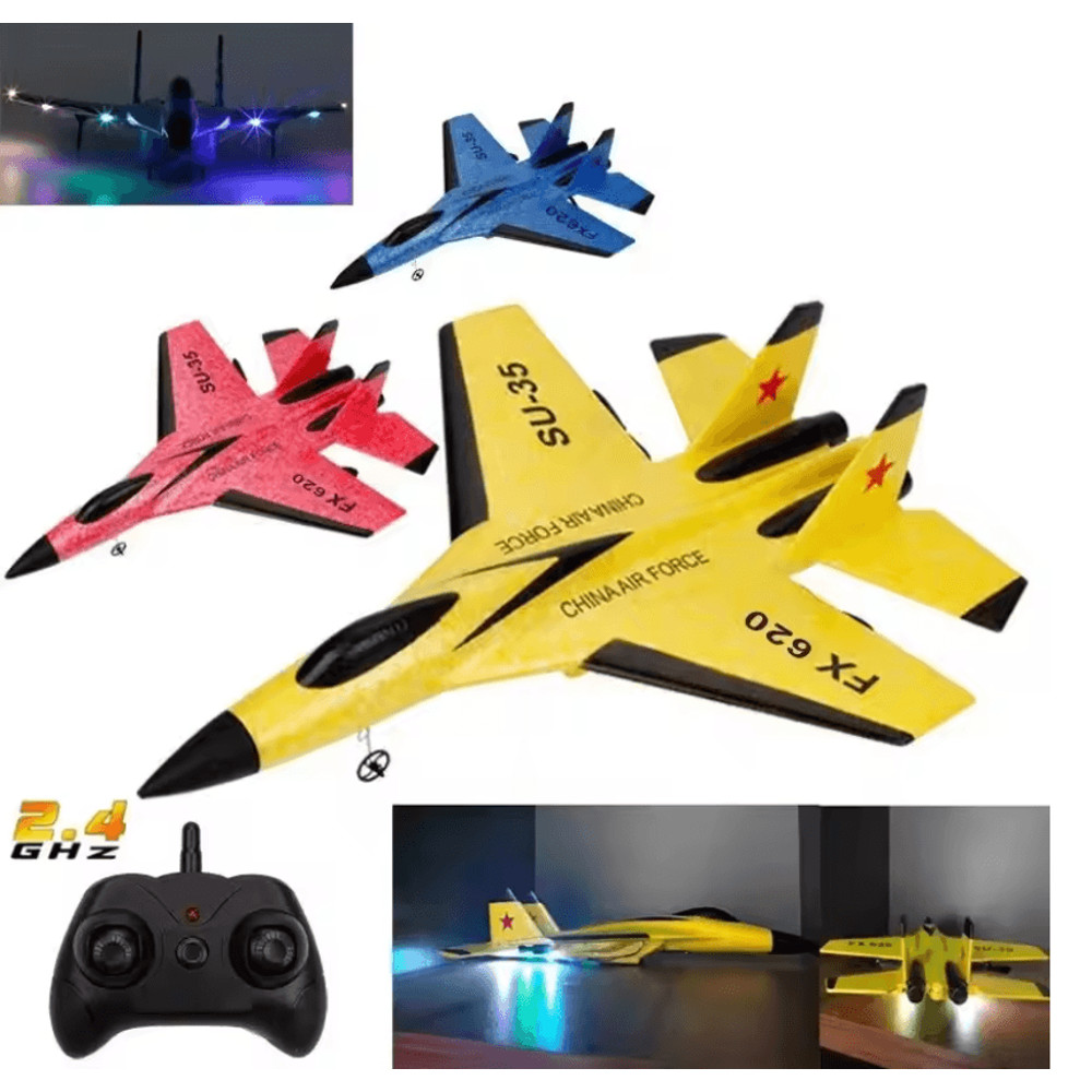 SkyMaster SU35 RC Plane Remote Control Airplane Foam Glider With LED Lights 0