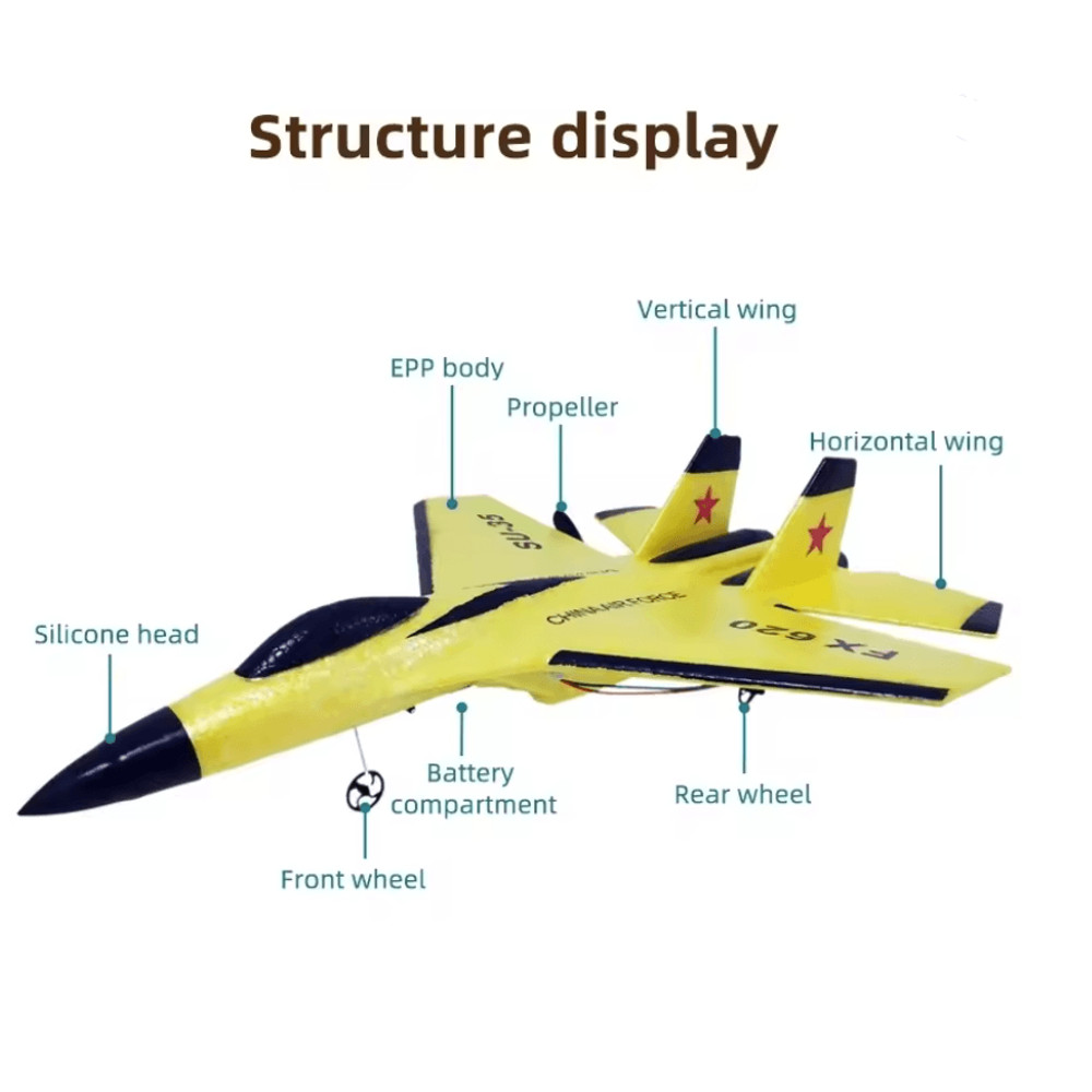 SkyMaster SU35 RC Plane Remote Control Airplane Foam Glider With LED Lights 1