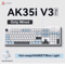 Ajazz AK35I V3 MAX Gasket Mechanical Keyboard TriMode Wired Bluetooth Wireless Gaming Keyboard 2