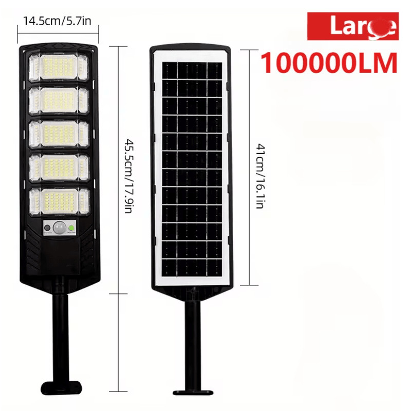 SunVolt 100000 LM Solar Street Light Outdoor Waterproof LED Dusk To Dawn Security Lamp 5