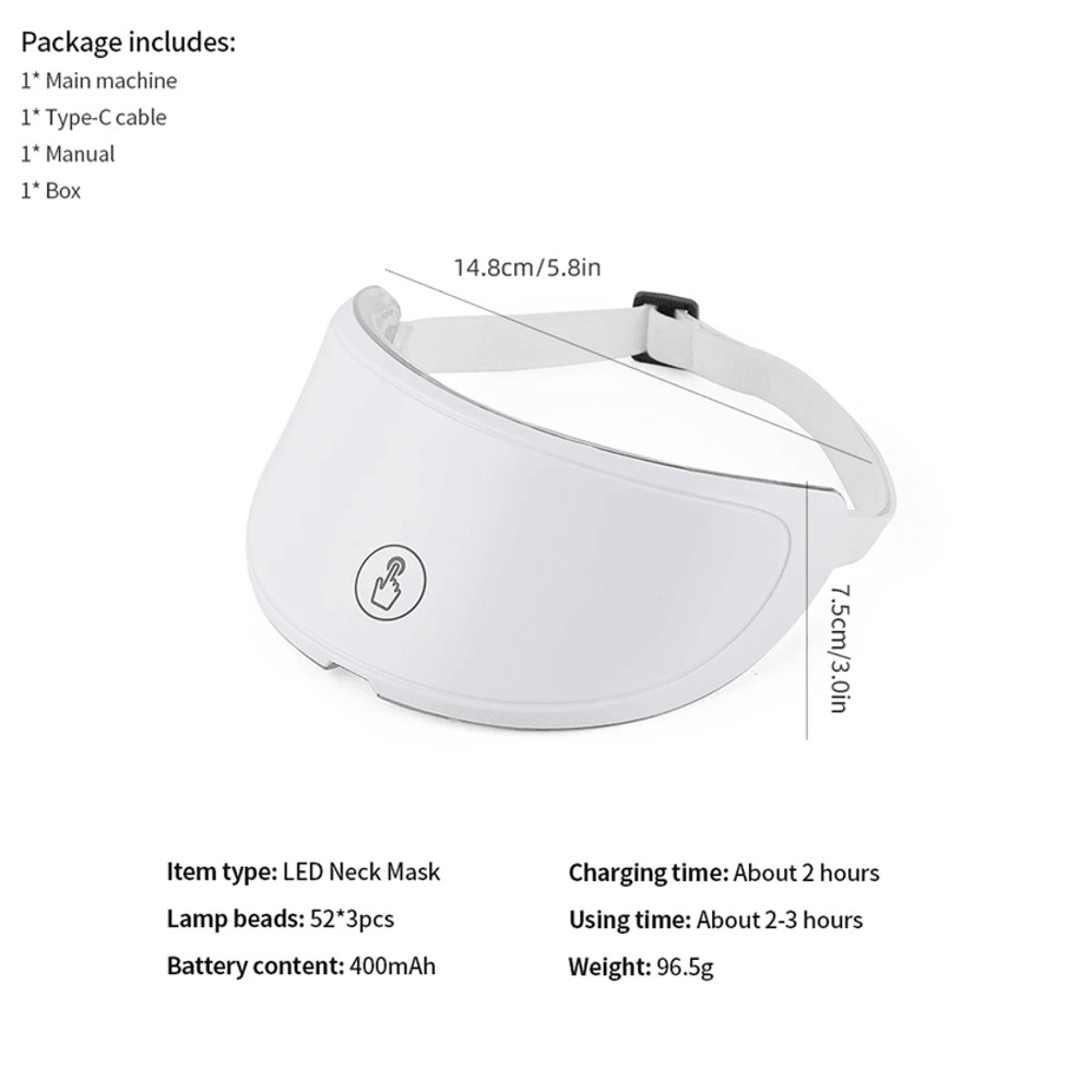 GlowRevive 7 Color LED Facial And Neck Mask Home Light Therapy Device 6