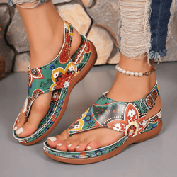 colorful wedge beach sandals for women