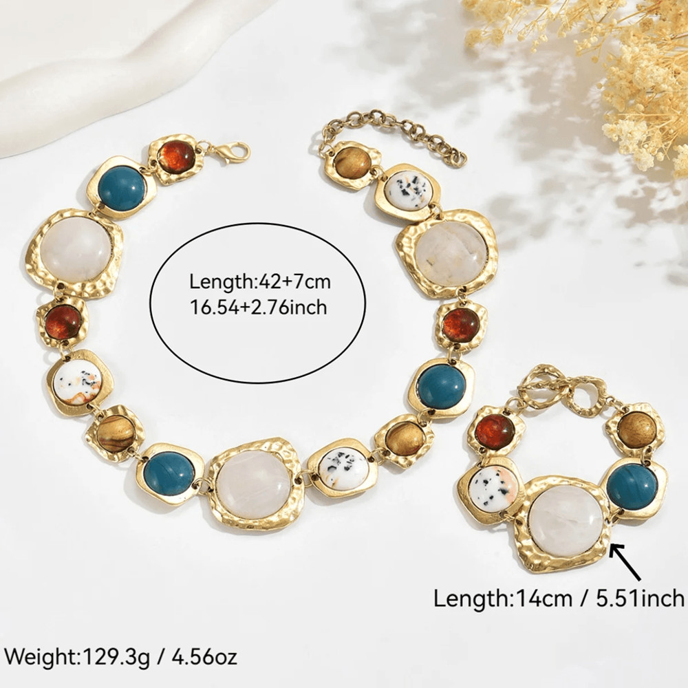 Boho Geometric Chunky Jewelry Set 2