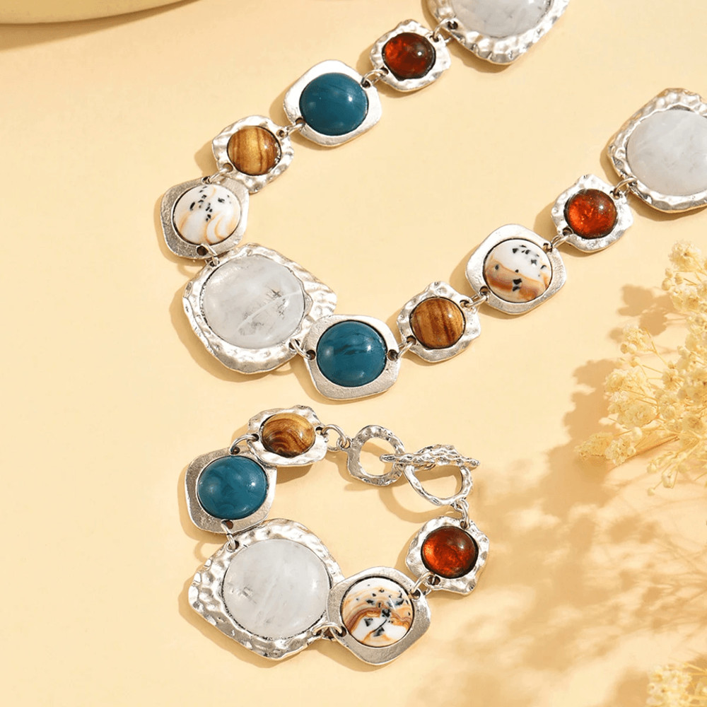 Boho Geometric Chunky Jewelry Set 4