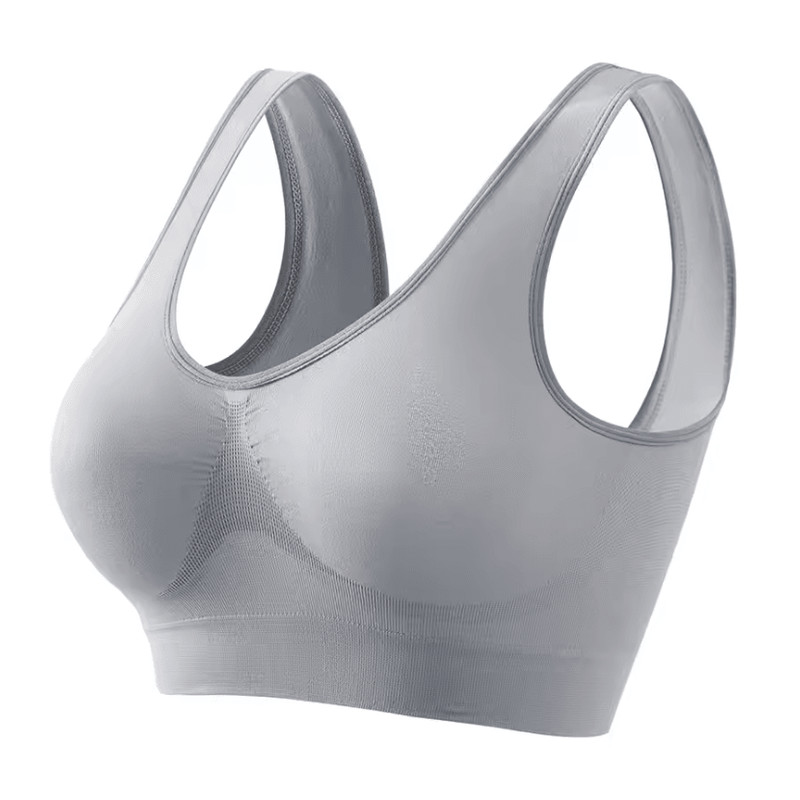 ElevateFit Seamless Push Up Sports Bra Breathable Wire Free Crop Top S To 5XL 7