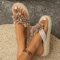 FloraStep Lightweight EVA Platform Flip Flops Elegant Floral Summer Sandals 4