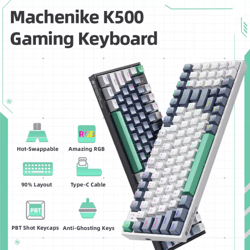 machenike k500 94 key hot swappable rgb mechanical keyboard