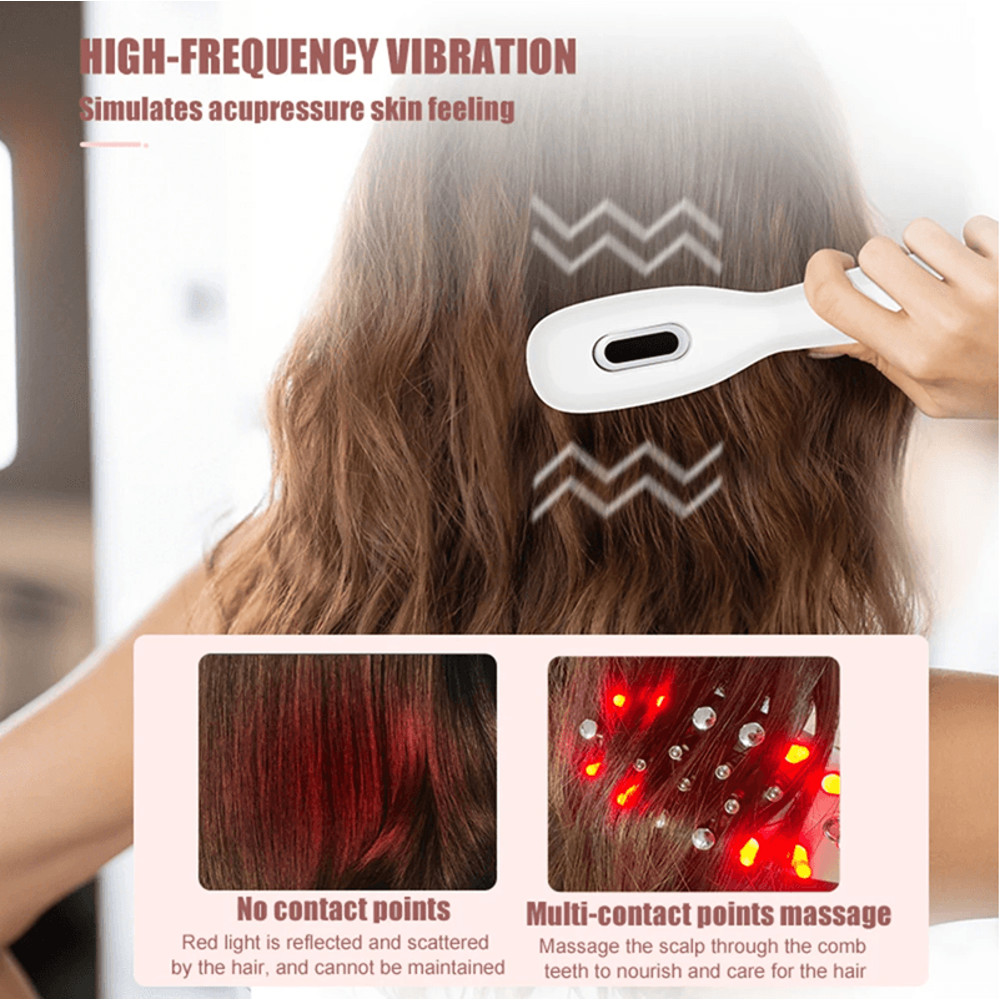 RF Microcurrent LED Scalp Massage Comb For Hair Growth And Conditioning 3