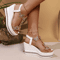 Rhinestone Butterfly Platform Wedges Slip On Sandals 3
