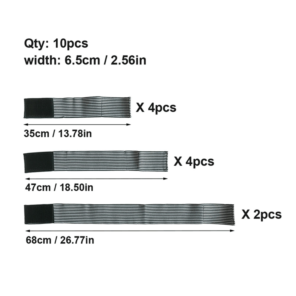 Microcurrent Conductive Silicone Electrode Pads With Adjustable Elastic Bands For EMS Strap Use 2