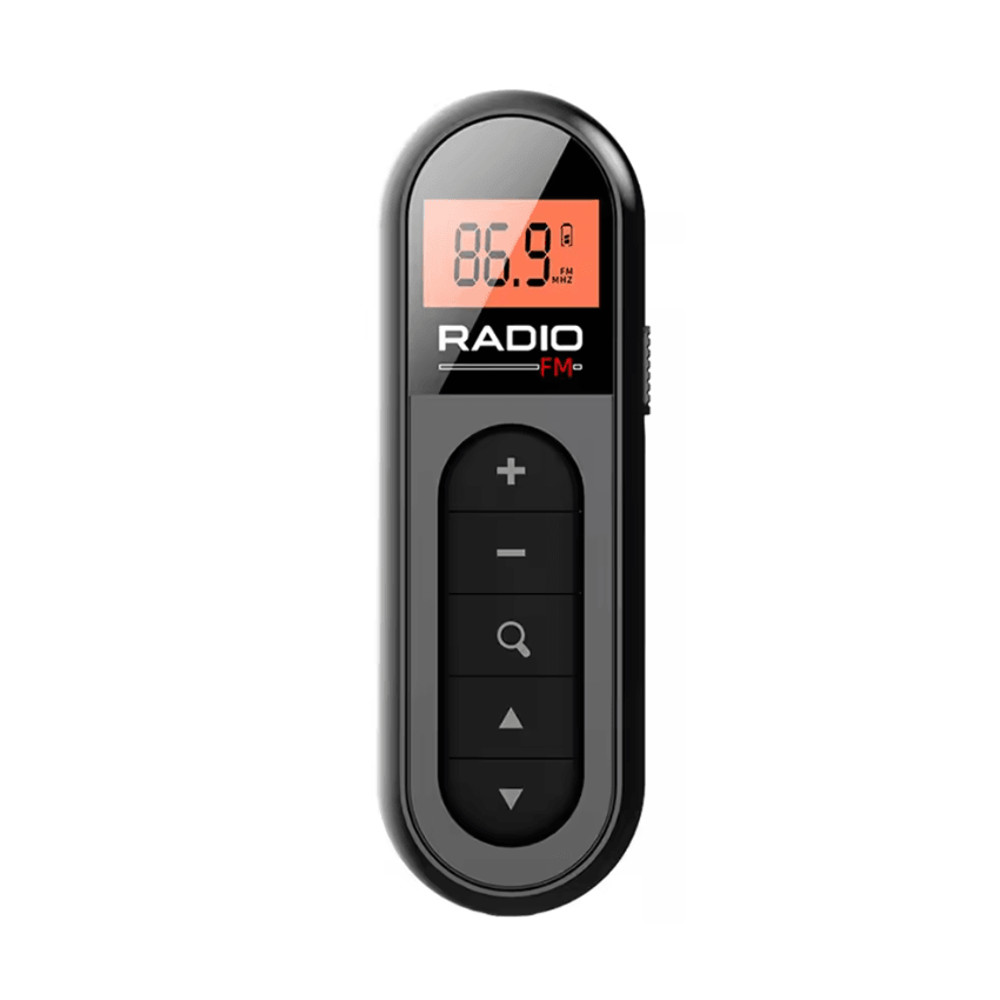Mini Pocket Clip FM Radio With LCD Backlight Display And 35mm Headphone Jack 5