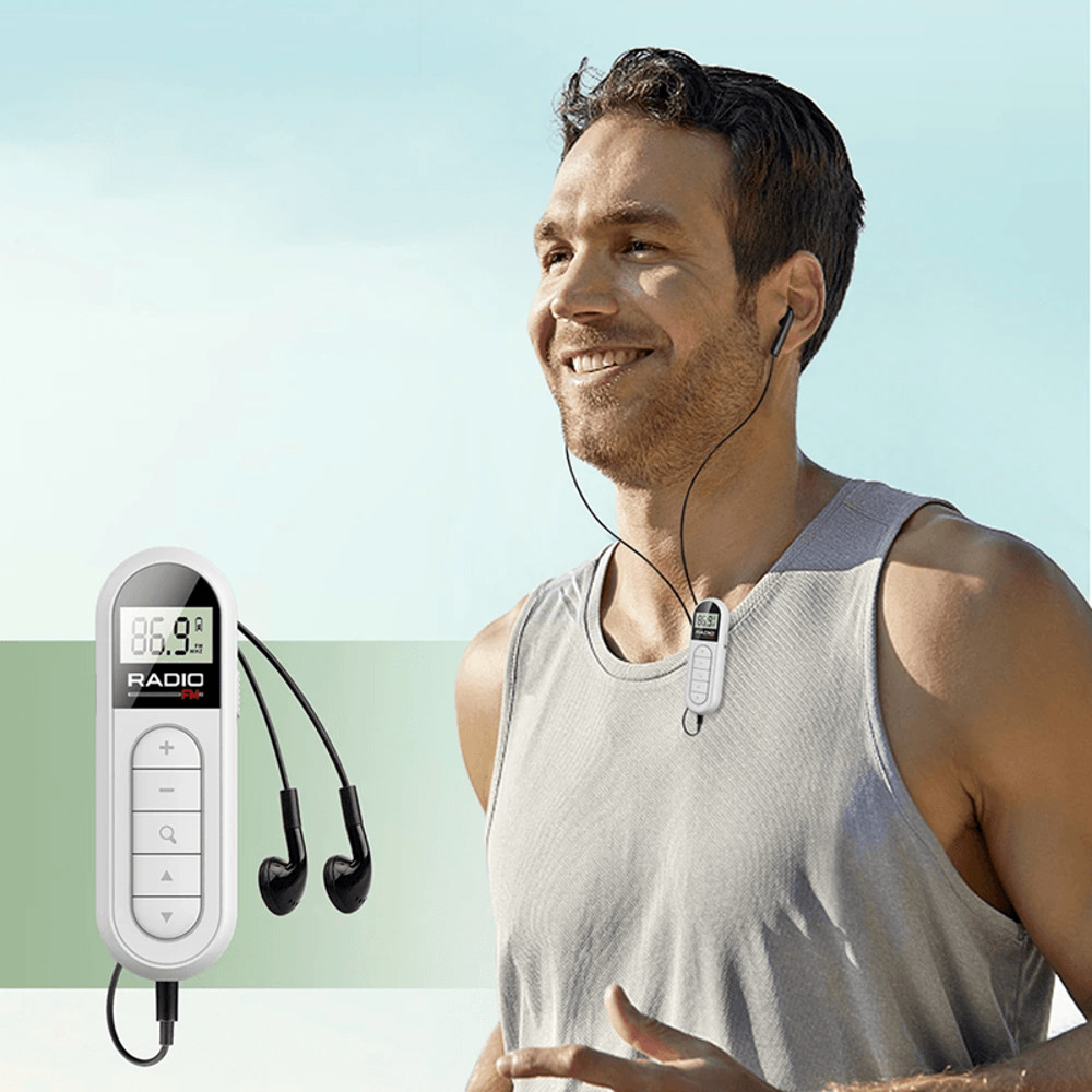 Mini Pocket Clip FM Radio With LCD Backlight Display And 35mm Headphone Jack 2