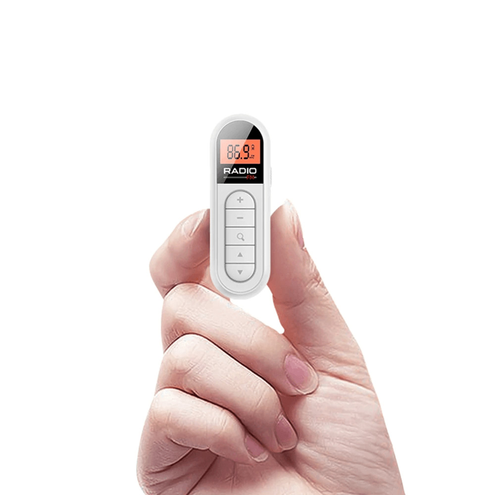 Mini Pocket Clip FM Radio With LCD Backlight Display And 35mm Headphone Jack 4