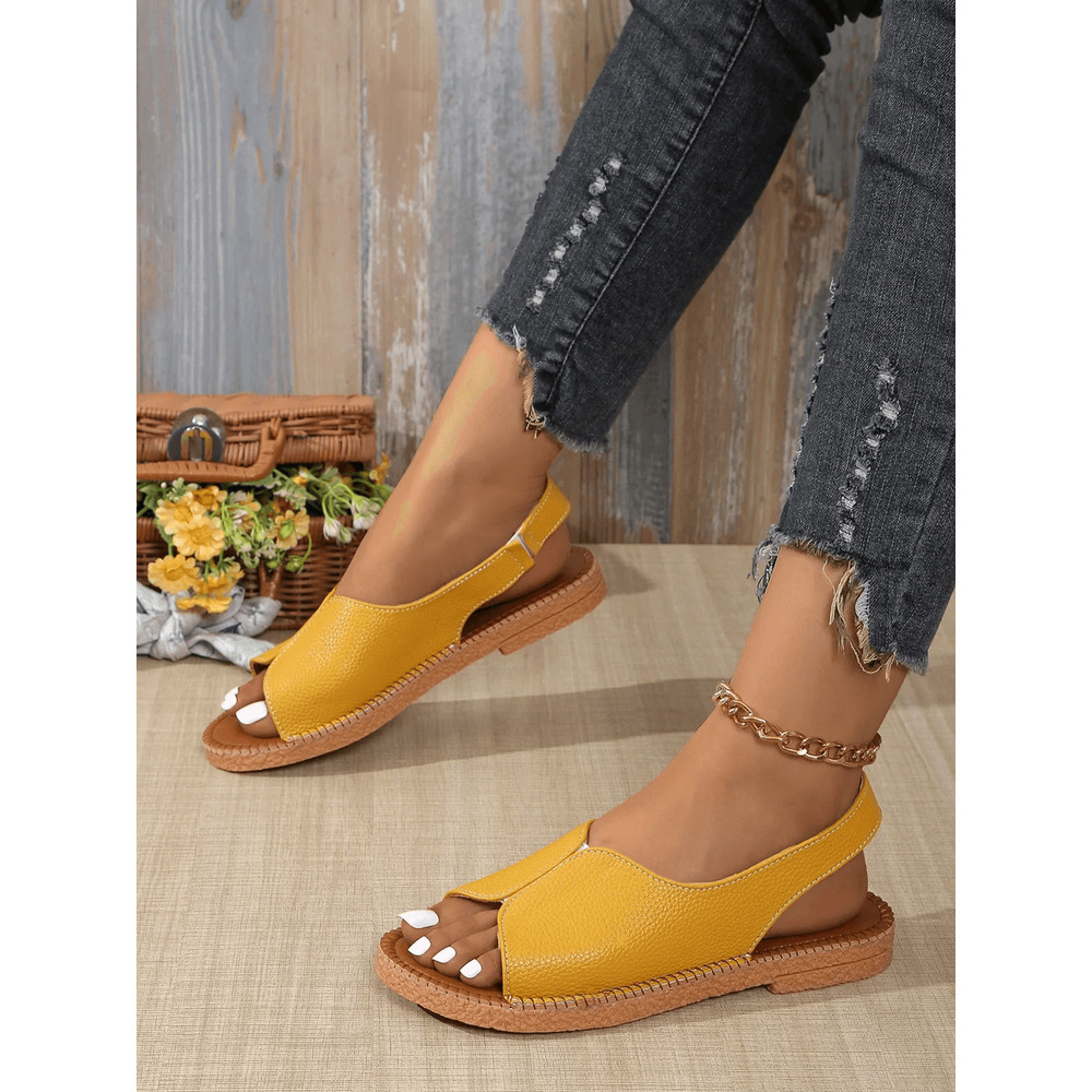 Rome Style Retro Buckle Platform Sandals For Women Lightweight Beach Shoes 0