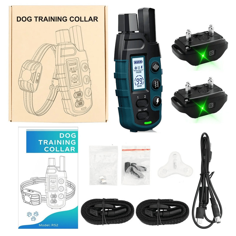 1000M Waterproof Training Collar For 2 Dogs With Shock Vibration And Beep Modes 6