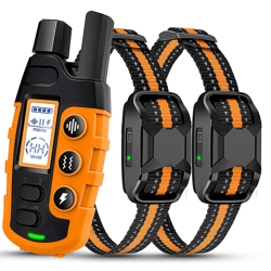 1000m waterproof training collar for 2 dogs with shock vibration and beep modes