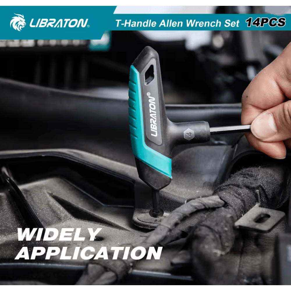 Libraton T Handle Hex Key Set Metric And SAE Dual Tip Hex Wrench Set With Storage Rack 3