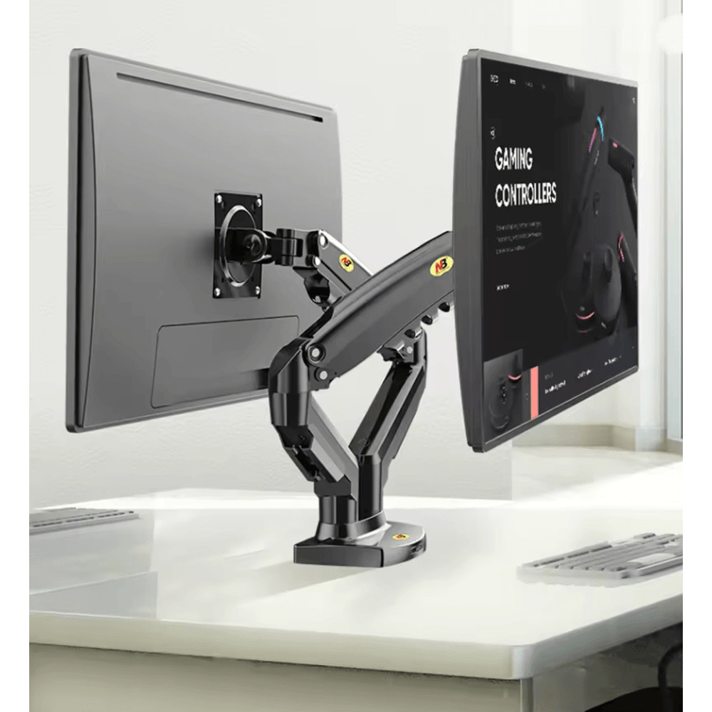 Dual Arm Monitor Mount With Gas Spring For Monitor And Laptop Stand 1