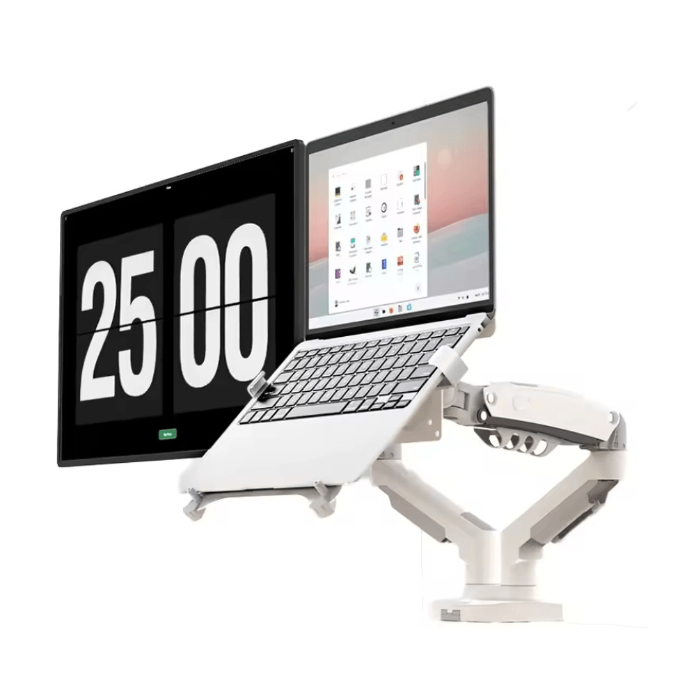 Dual Arm Monitor Mount With Gas Spring For Monitor And Laptop Stand 2