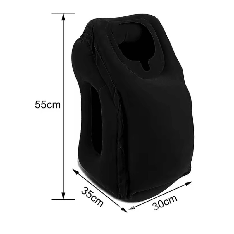 Inflatable Chin Support Travel Pillow Air Cushion For Neck And Headrest 2