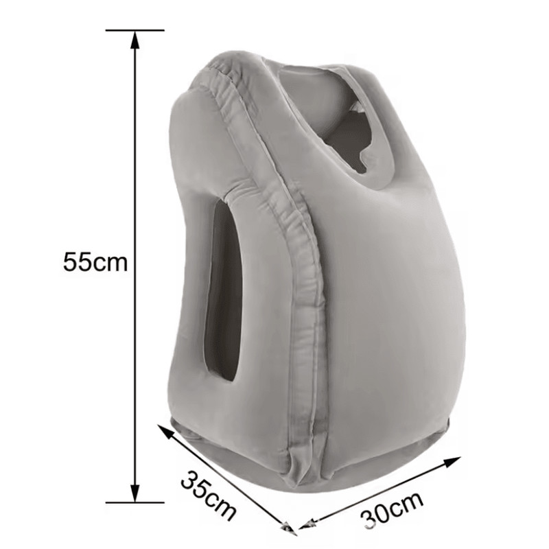 Inflatable Chin Support Travel Pillow Air Cushion For Neck And Headrest 5