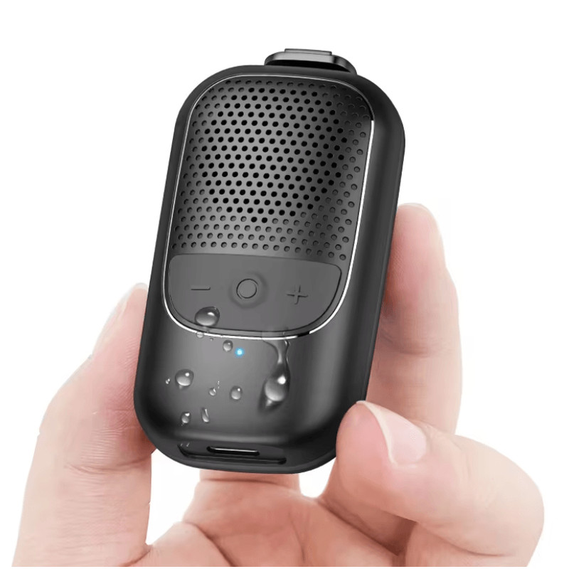 Mini Wearable ClipOn Bluetooth Speaker With ENC Mic 0