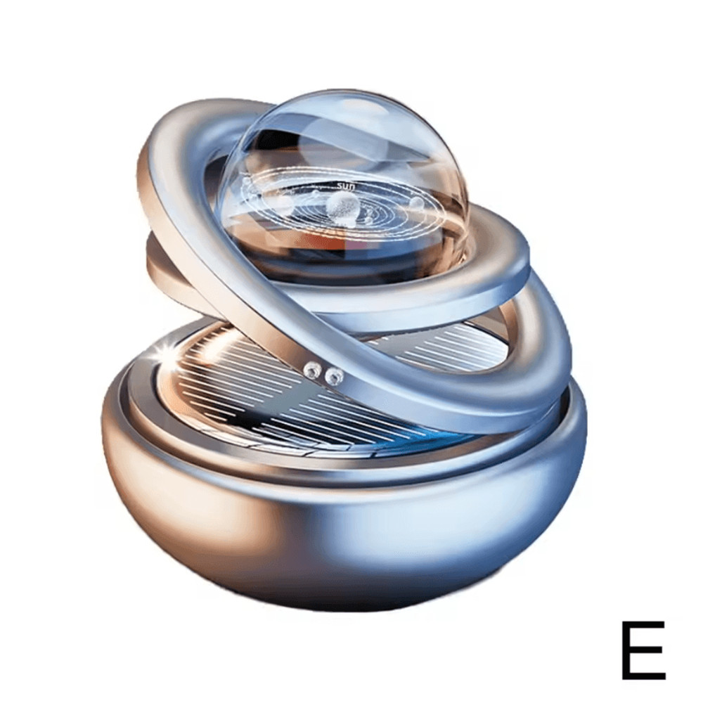 Solar Car Aromatherapy Ornament With Rotating Crystal Ball Diffuser 3