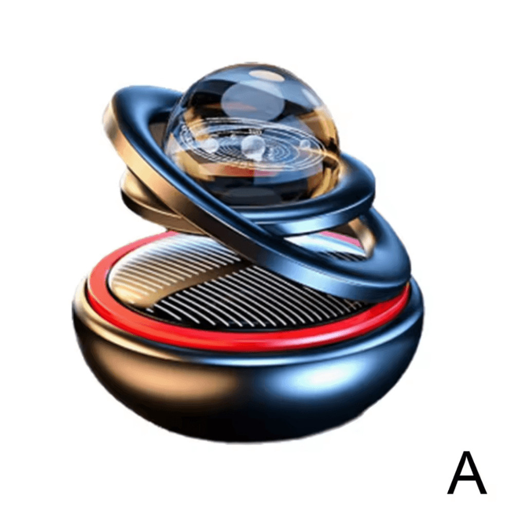 Solar Car Aromatherapy Ornament With Rotating Crystal Ball Diffuser 4