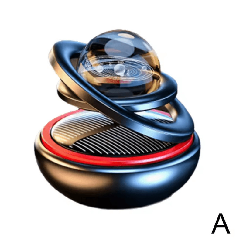 Solar Car Aromatherapy Ornament With Rotating Crystal Ball Diffuser 4