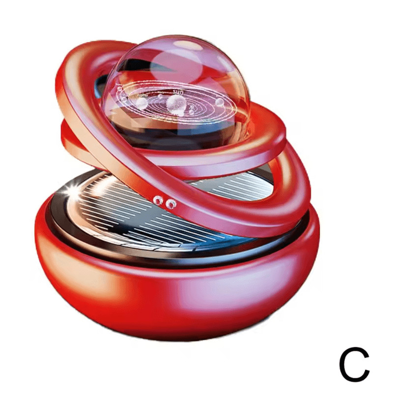 Solar Car Aromatherapy Ornament With Rotating Crystal Ball Diffuser 6