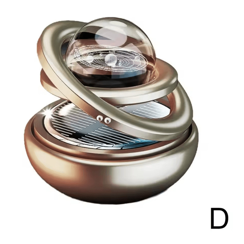 Solar Car Aromatherapy Ornament With Rotating Crystal Ball Diffuser 7