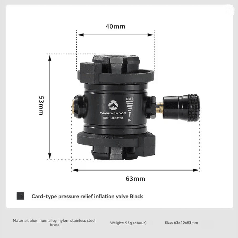 Campingmoon Z15 Gas Refill Adapter EN417 Lindal Valve Adapter 3