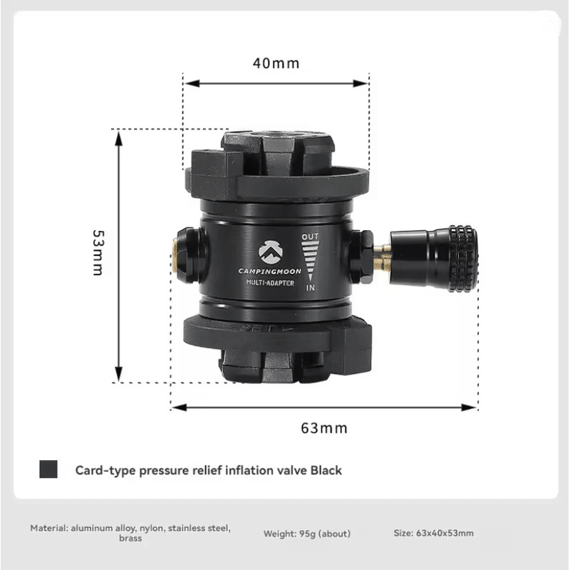 Campingmoon Z15 Gas Refill Adapter EN417 Lindal Valve Adapter 3