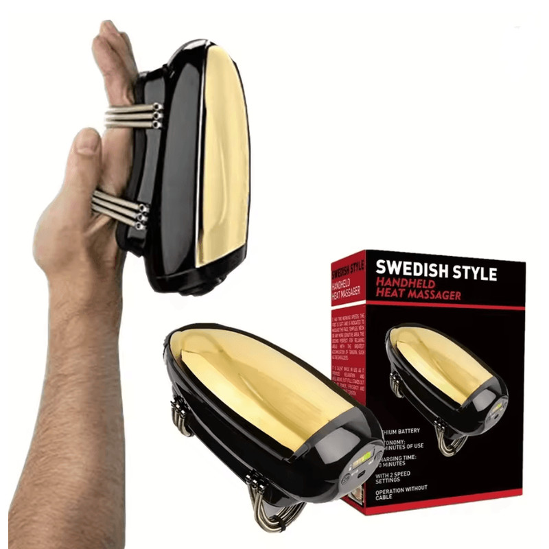 Mens Barberology Cordless Metal Heat Massager For Scalp And Muscle Relief 0