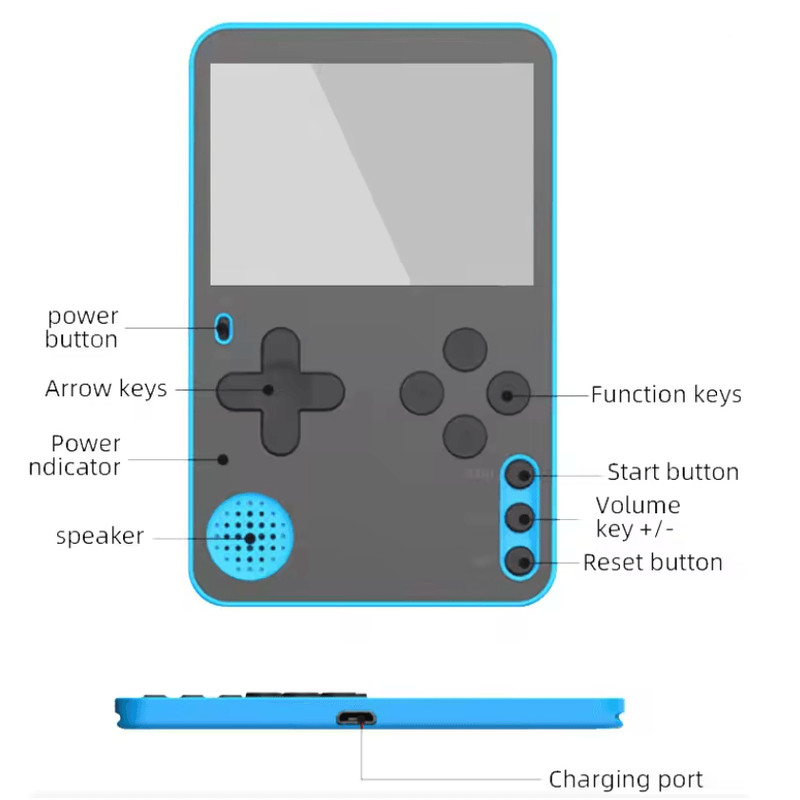 Pocket Retro Mini Handheld Console 500 Classic Games 1