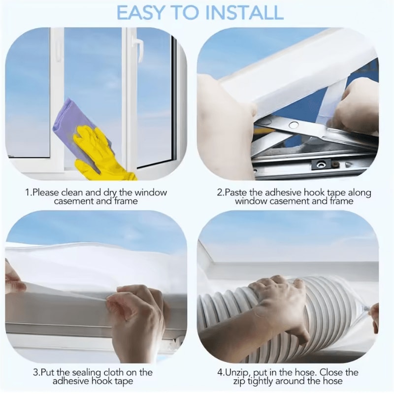 Portable AC Window Seal Kit For Casement Awning Windows 1