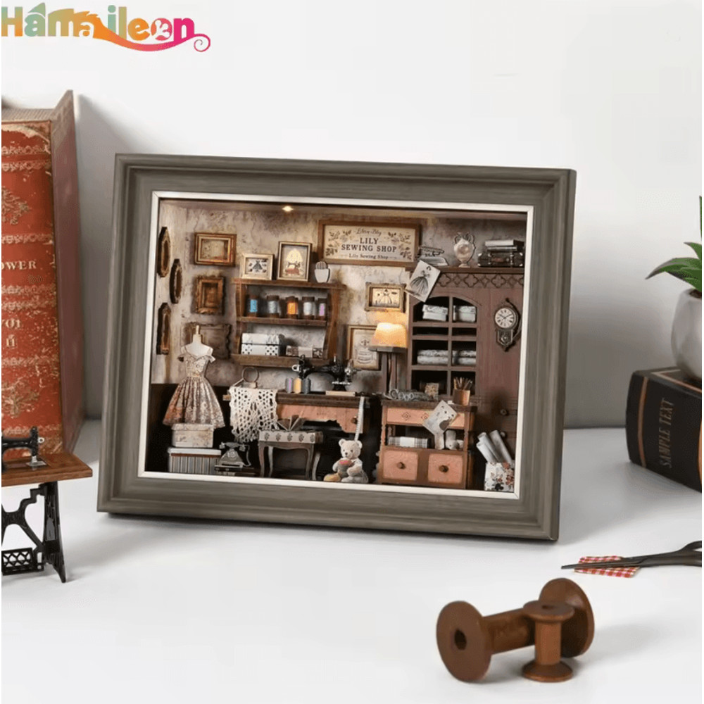 Enchanting Wooden Book Nook Kit With LED Light And DIY Puzzle Design 0