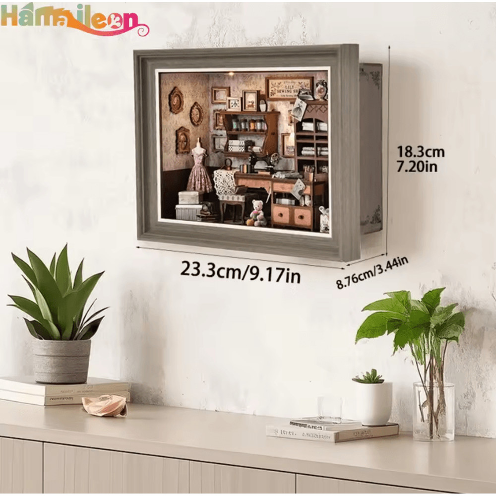 Enchanting Wooden Book Nook Kit With LED Light And DIY Puzzle Design 1