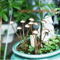 Rustic Metal Mushroom Garden Stakes Set 3