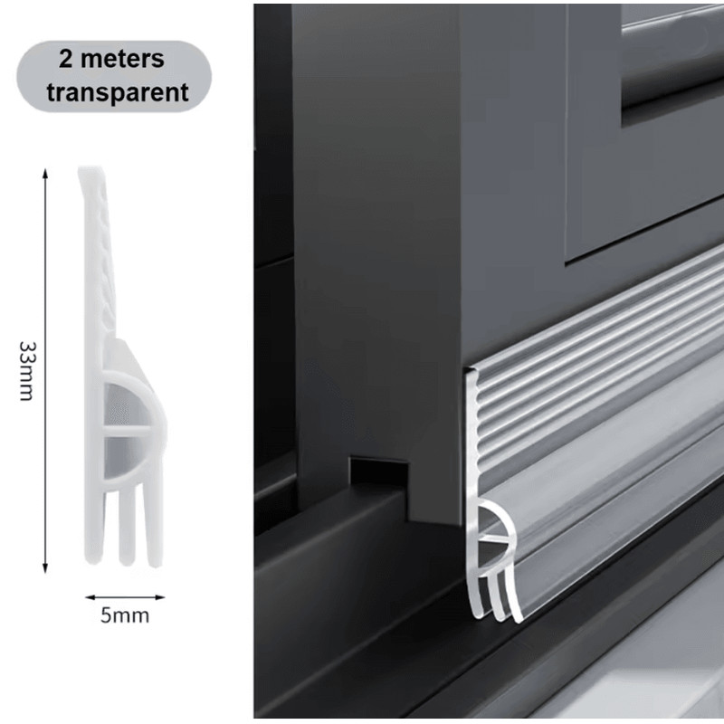 TPE Sliding Window Seal Strip Self Adhesive Triple Sound Insulation Windproof Weatherstrip Tape 1