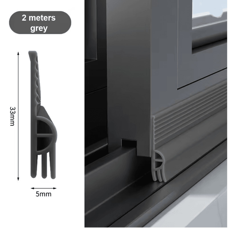 TPE Sliding Window Seal Strip Self Adhesive Triple Sound Insulation Windproof Weatherstrip Tape 4