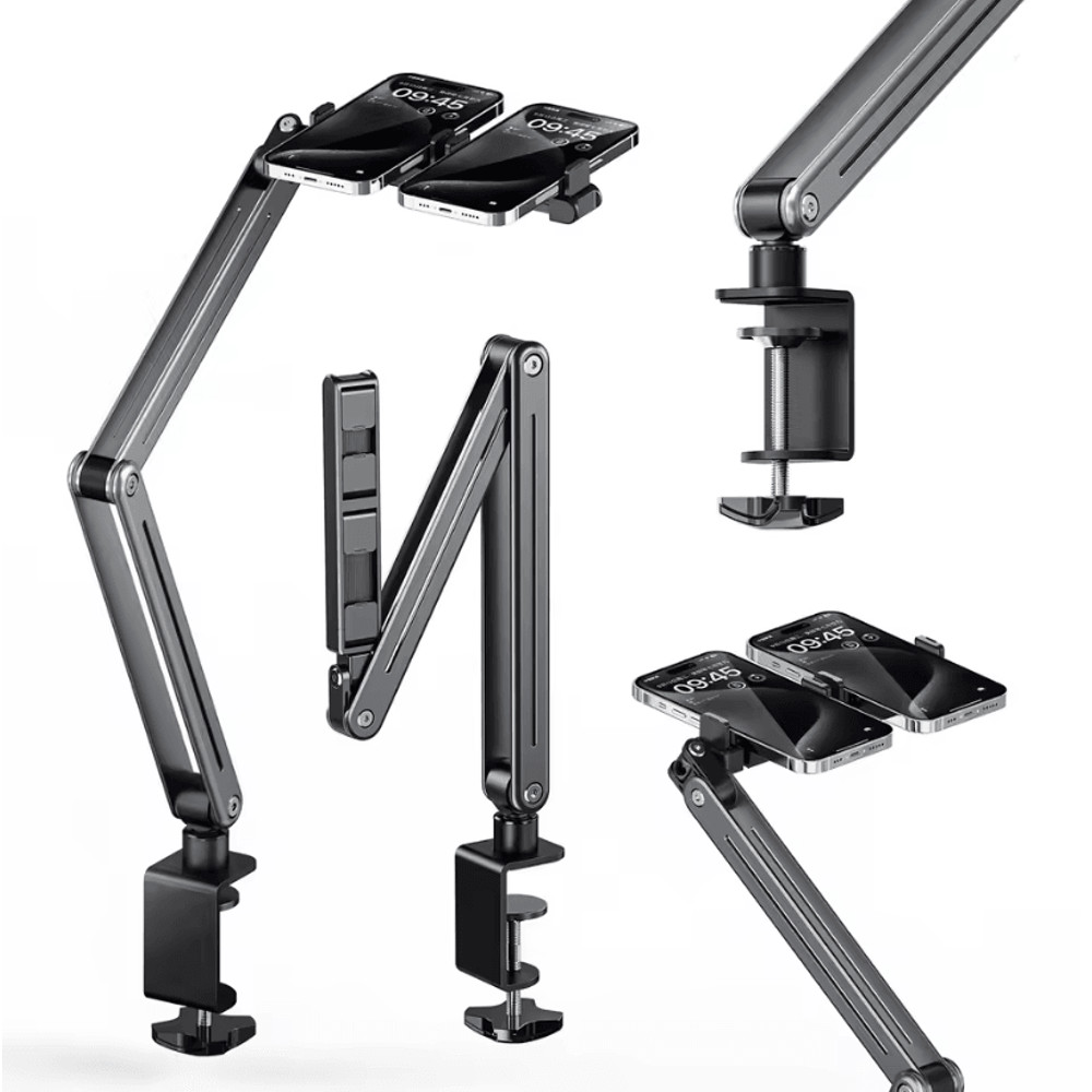 Aluminum Alloy Foldable Arm Mount Tablet Holder With 360 Rotation For Bed Or Desk 1