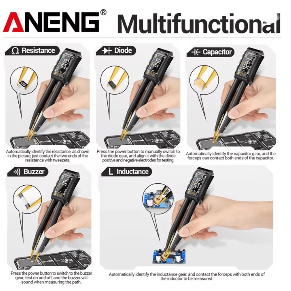 Smart LCR Tweezer Multimeter With ESR And Diode Test 2