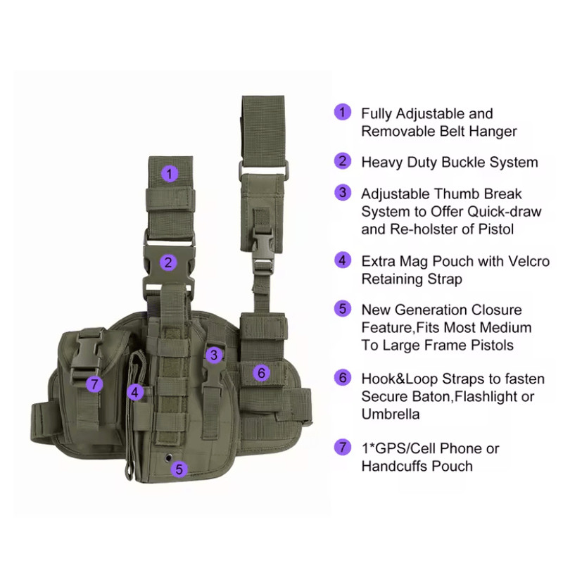 Camouflage Tactical Leg Holster Thigh Bag With Phone Pocket 1