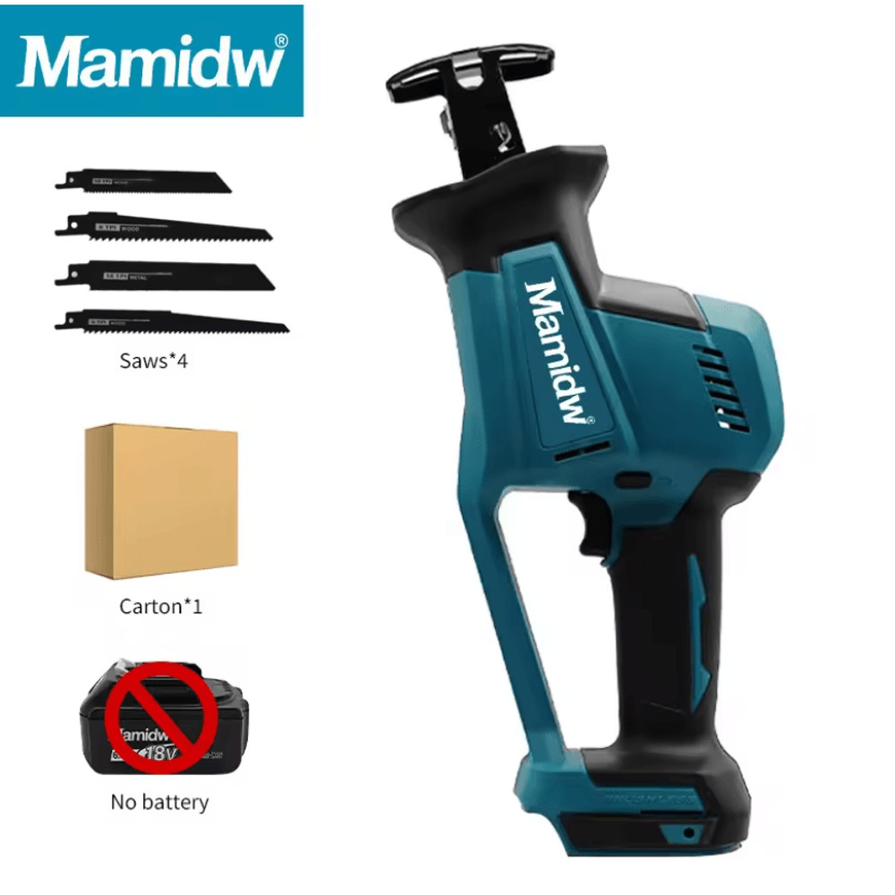 Cordless Brushless Reciprocating Saw For Wood And Metal Cutting Compatible With Makita 18V Battery 3