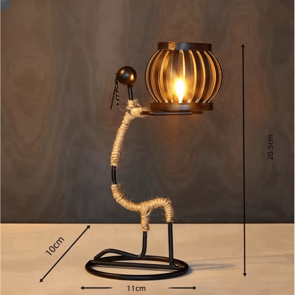 Nordic Abstract Metal Candle Holder Sculpture For Modern Home Decor 7