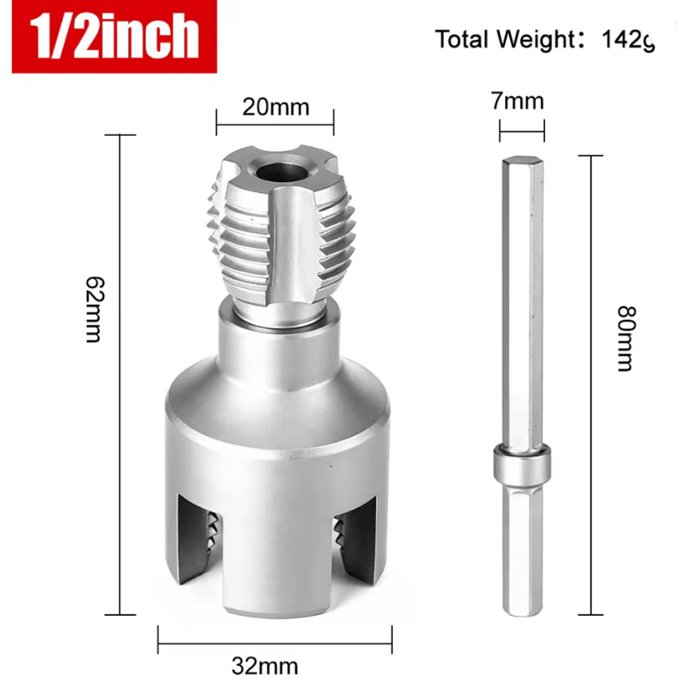 Hex Shank Pipe Threading Tool Set For PVC PPR And Water Pipes 1