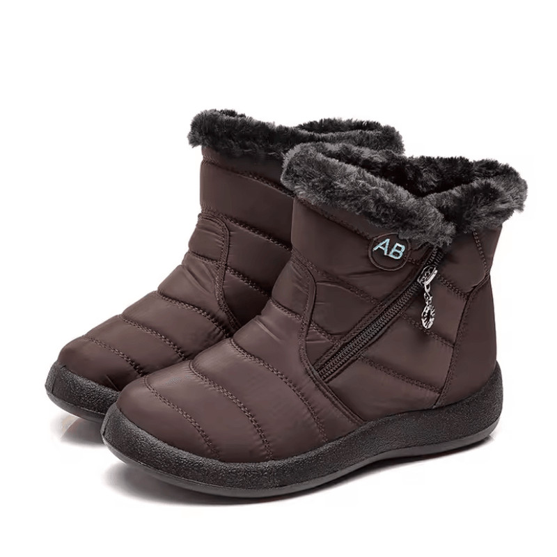 Waterproof Fur Lined Winter Boots For Women With Zipper Closure 3