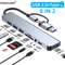 USB C Multi Hub Adapter With Card Reader Audio And USB Expansion For Macbook And Laptop 0